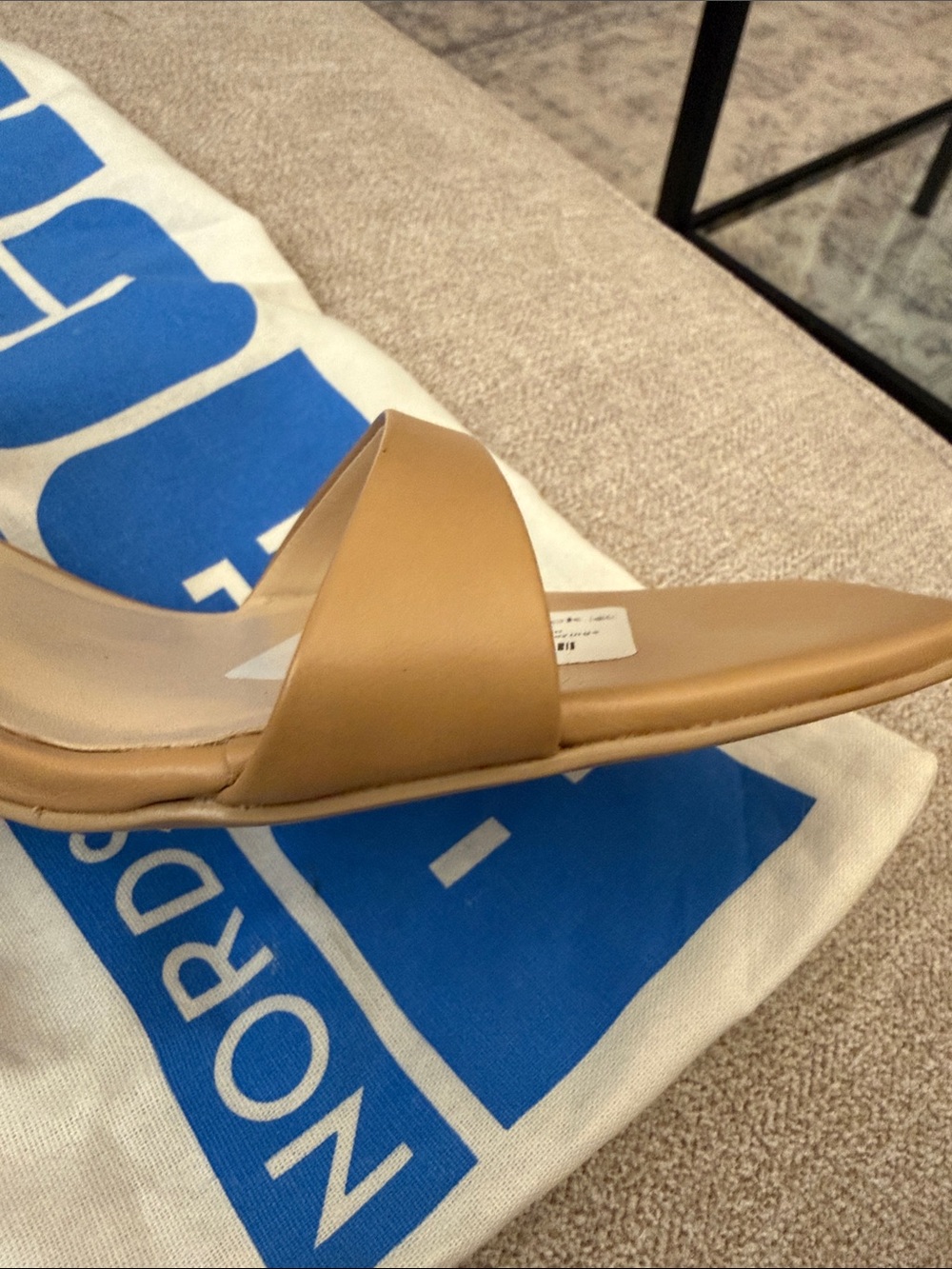 Dolce Vita Tan Strappy Mule Heels - Picture 6 of 8
